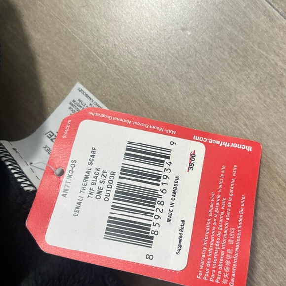 Northface fuzzy scarf - Picture 2 of 3